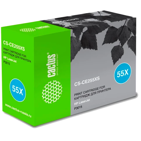 -/ Картридж лазерный Cactus CS-CE255XS CE255X черный (12500стр.) для HP LJ P3015 фото 1