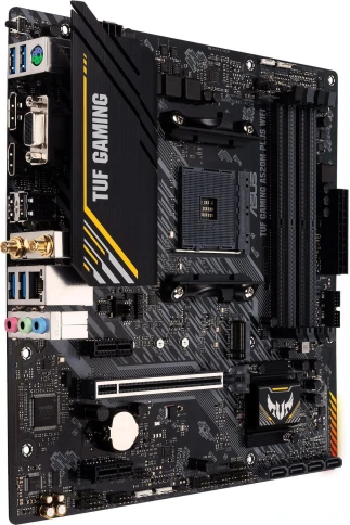 Материнская плата ASUS TUF GAMING A520M-PLUS WIFI Soc-AM4 AMD A520 4xDDR4 mATX AC`97 8ch(7.1) 2xGgE RAID+VGA+HDMI+DP [TUF GAMING A520M-PLUS WIFI] фото 4