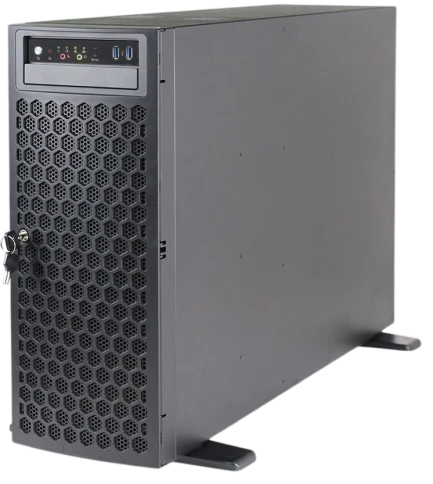 Серверный корпус/ Server case FL-T4UHS835E, 4U/Tower, max MB dimensions 15.2"x13.2", 8x2,5"/3,5 hotswap HDD bays, support 1xSlimODD (optional), SATA/SAS/NVME Tri-mode Backplane, 3x12038 int. fan, 2x8038 rear fan,11xFH PCIe expansion slots, фото 1