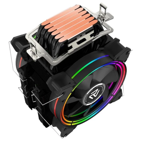 Вентилятор ALSEYE H120D Universal, TDP 200W, Heat Pipe:6mm*6pcs, 800;2000RPM, 11.6-35.3dB(A), RGB, RTL {18} (872339)/(874043) фото 6