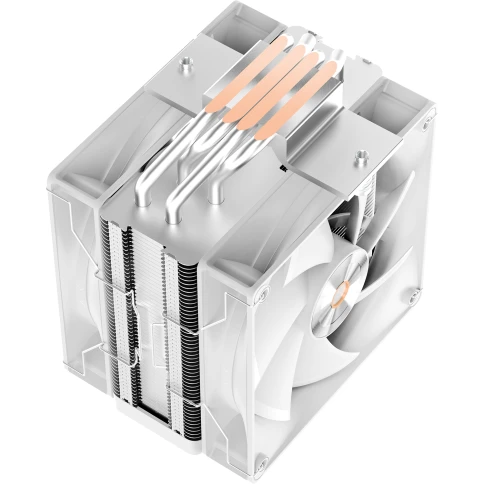 Кулер для процессора/ CPU Cooler Ocypus Delta A40 Elite WH Dual FAN (220W, 4-pin PWM, 156.7mm, Al/Cu, 4x6mm, 2x120mm, 73CFM, 29dBA, 2000RPM, S: 1851/1700/1200/115X, AM5/AM4, white) фото 5
