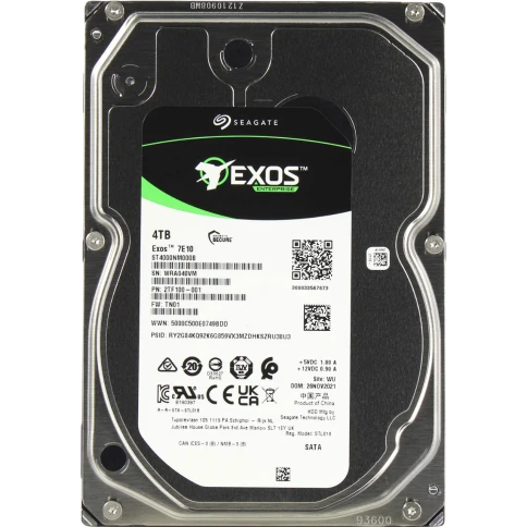 Жесткий диск/ RECERTIFIED HDD Seagate Exos 7E10 SATA 4Tb 7200 6Gb/s 256Mb 1 year warranty (replacement ST4000NM0035, MG04ACA400N, MG08ADA400E, HUS726T4TALE6L4, MG04ACA400E, ST4000NM024B) RECERTIFIED фото 1