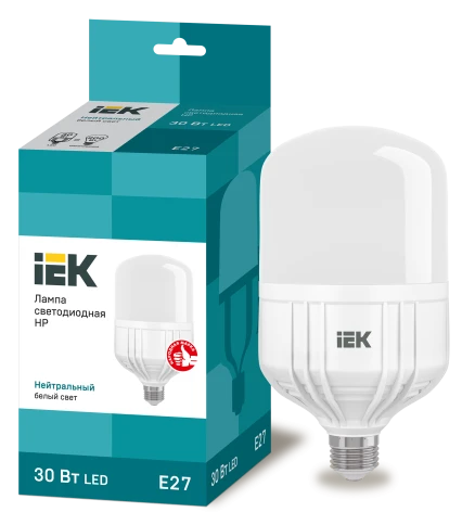 Лампа LED HP 30Вт 230В 4000К E27 IEK фото 1