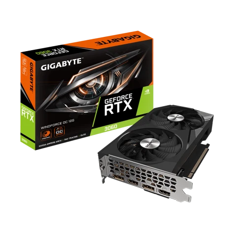 Видеокарта/ VGA GIGABYTE NVIDIA GeForce RTX 3060 WINDFORCE OC 12G REV2.0 12GB, GDDR5/192-bit, PCIe 4.0, 2xHDMI 2.1, 2xDP, 2-slot фото 7