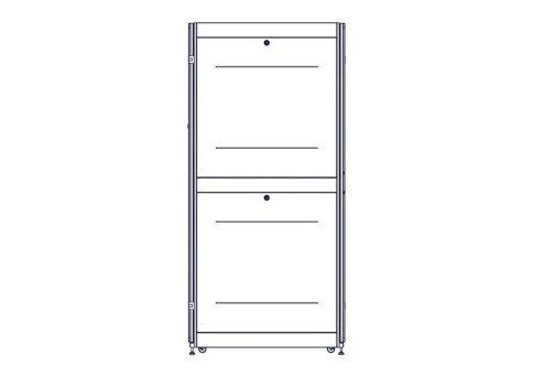 Шкаф Systeme Electric, серия Uniprom, 48U-600/1070, боковые панели 4шт, черный фото 6