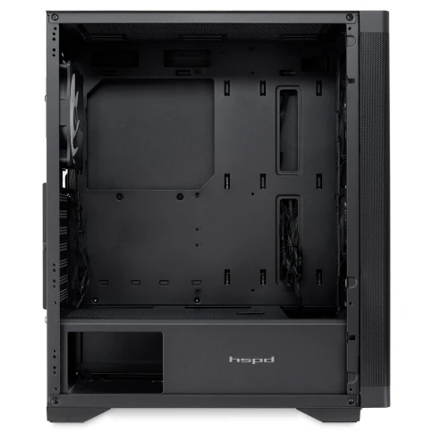 Корпус без блока питания/ Case HSPD M520, Mesh Mid Tower, Black, slide TG, 0.45 SPCC, 4x120mm ARGB (M11-120) ATX, mATX, mITX 160/330/184mm 2x2.5", -, 7xPCI 2xUSB-A 3.0, 1xUSB-A 1.0 390x200x449mm фото 6