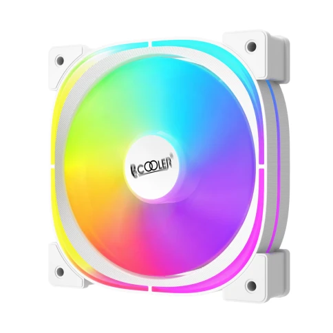 Кулер для корпуса/ Case Cooler PCCooler EF120 ARGB WH (120x120x25mm, 4-pin PWM, ARGB, 37.98CFM, 25.7dBA, 1500RPM, White) фото 3