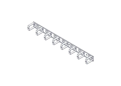 Вертикальный кабельный организатор Systeme Electric, серия Uniprom, 2x8 колец, цвет черный фото 4