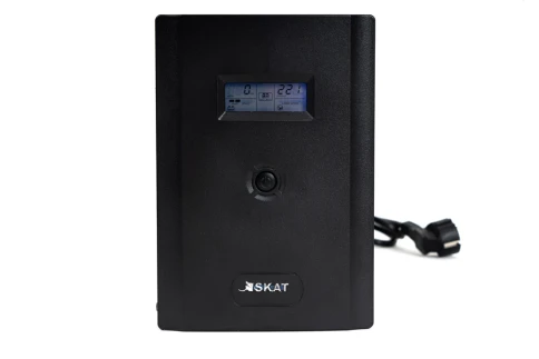453 SKAT-UPS 3000-IN-4x9 ИБП Line interactive, 220 В, 3000ВА/1800Вт, LCD, 4 АКБ 9Ач, вых. роз 2Schuko + 2 C13, USB, RJ45,  внутр. меандр. стабилизация напряжения, ШГВ 145х213х436, вес 23кг фото 2