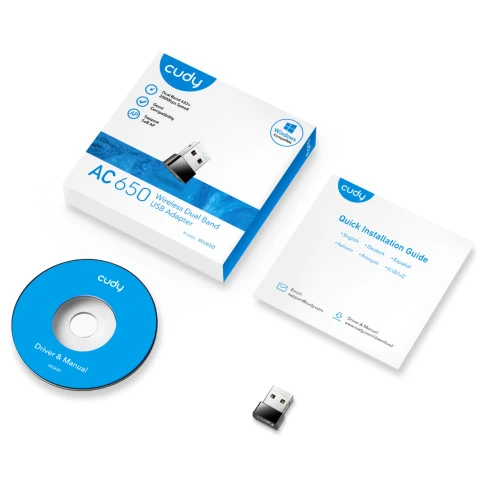 Адаптер Wi-Fi/ 650Mbps Wi-Fi USB Adapter, Mini Size, 433Mbps at 5GHz + 200Mbps at 2.4GHz, Nano Size, USB 2.0 фото 5