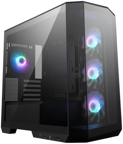 Корпус ПК без блока питания/ Case MSI MAG PANO M100R PZ, Mini-Tower, TG, 4x120mm ARGB, 1xUSB 3.2, 1xUSB 3.2 Type-C, mATX, mITX Black фото 1