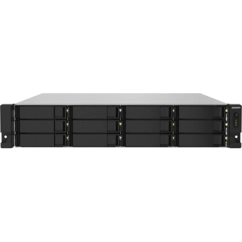 Сетевое хранилище без дисков/ SMB QNAP TS-1232PXU-RP-4G 12-Bay quad-core 64-bit AL324 1.7 GHz rackmount NAS with 250W redundant PSU, 4GB DDR4 UDIMM RAM (max 1x16GB), SATA 6Gb/s, 2x 10GbE SFP+ LAN, 2x2.5 GbE LAN, 1x PCIe Gen2 x2 slot. W/o RAIL-B02 фото 1