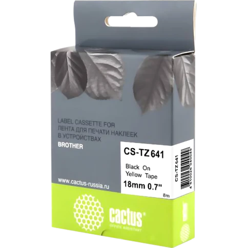 -/ Картридж ленточный Cactus CS-TZ641 TZe-641 черный для Brother 1010/1280/1280VP/2700VP фото 2