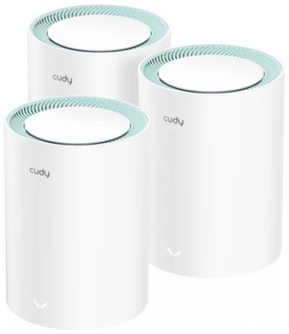 Wi-Fi Mesh-система/ AC1200 Wi-Fi Gigabit Mesh Solution 3-Pack, Chipset MT7621DA+MT7613B+MT7603, Dual-Band, 867Mbps at 5GHz + 300Mbps at 2.4GHz, 802.11ac/a/b/g/n, 2 Gigabit Ethernet Ports, 4 internal antennas, MU-MIMO, DDNS, Zerotier/Wireguard/OpenVPN/IPSe фото 1