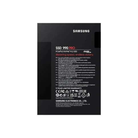 Твердотельные накопители/ Samsung SSD 990 PRO, 2000GB, M.2(22x80mm), NVMe 2.0, PCIe 4.0 x4, V-NAND TLC, R/W 7450/6900MB/s, IOPs 1 400 000/1 550 000, DRAM buffer 2048MB, TBW 1200, DWPD 0.33 (12 мес.) фото 8