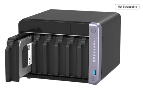 Сетевое хранилище без дисков/ SMB QNAP TS-632X-4G 6-bay 3.5" desktop NAS, AL524 4C 2.0GHz, 4GB DDR4 RAM (max 16GB), 2 x 10GbE SFP+, 2 x 2.5GbE, 1 x PCIe Gen3, 2 x USB 3.2 Gen1 фото 8