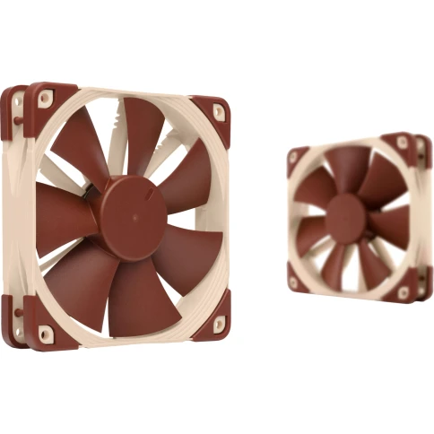 Кулер для корпуса/ Case Cooler Noctua NF-F12 5V PWM (120x120x25mm, 4-pin PWM, 54.97CFM, 22.4dBA, 1500RPM, Beige/Brown) фото 6