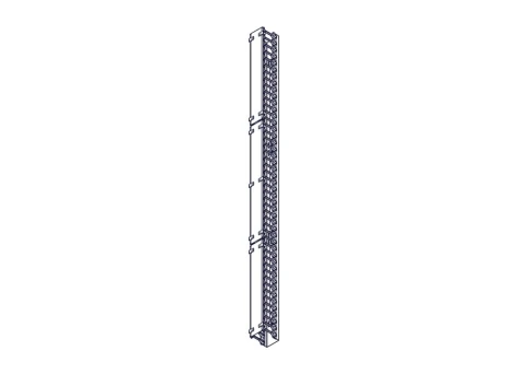 Systeme Electric vertical cable manager, Excelente series, plastic fingers, with cover, for 48U cabinets 750mm and 800mm wide фото 9
