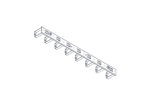 Вертикальный кабельный организатор Systeme Electric, серия Uniprom, 2x8 колец, цвет черный фото 6