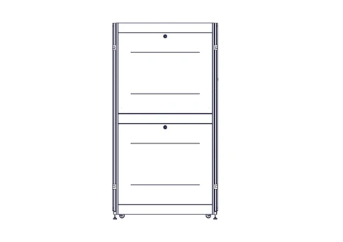 Шкаф Systeme Electric, серия Uniprom, 42U-800/1070, боковые панели 4шт, черный фото 8