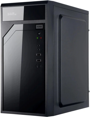 Корпус KingPrice KPCC-MN208 черный mATX 1x80mm 2x120mm 2xUSB2.0 audio [KPCC-MN208] фото 1