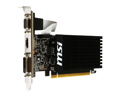 Видеокарта/ VGA MSI NVIDIA GeForce GT 710 2GB, DDR3/64-bit, PCIe 2.0, 1xD-Sub, 1xDVI-D, 1xHDMI 2.0, 1-slot фото 3