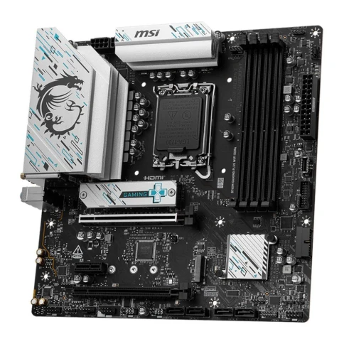 Материнская плата MSI B760M GAMING PLUS WIFI DDR4 B760, LGA1700, 4*DDR4, 5*PCIEx16, 2*M.2, 2*TypeC, 2*USB3.2Gen2, 2*USB3.2Gen1, 8*USB2.0, 4*SATA3.0, 2.5G, DP, HDMI, ATX, RTL фото 3