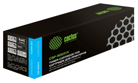 -/ Картридж лазерный Cactus CSP-W2031X голубой (6000стр.) для HP LJ M454/MFP M479 фото 1