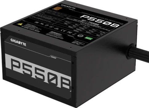 Блоки питания/ Power Supply Gigabyte GP-P550B, 550W 80+ Bronze (ATX, 2.31, Non-modular, 1x24(20+4)pin, 1x4+4-pin CPU, 3xMolex, 2x6+2-pin PCIe, 6xSATA3, Active, 120x120mm, 150x140x86mm, APFC, black) фото 1