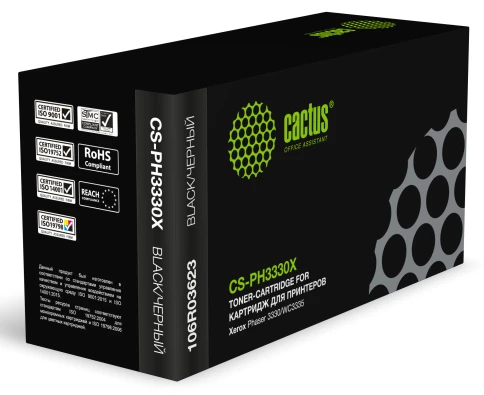 -/ Картридж лазерный Cactus CS-PH3330X 106R03623 черный (15000стр.) для Xerox Phaser 3330/WC3335 фото 3