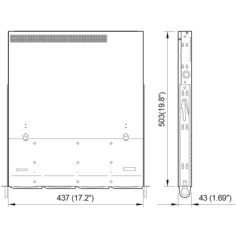 Серверный корпус/ 1U chassis; Mini-ITX, Micro-ATX, ATX MBs; 4 x 3.5" SAS/SATA HDD Trays; 2 x USB 3.0; 1 x COM port (Front); 1 x HF expansion slot; RPS600Wt (1+1), Slide Rail: AC-R56 фото 5