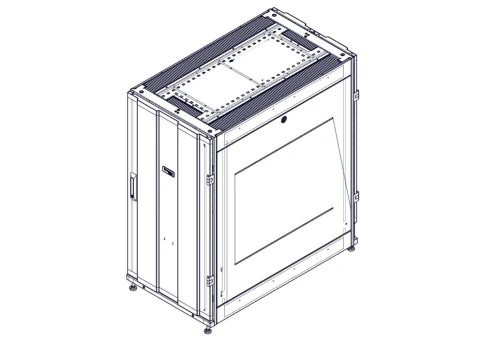 Шкаф Systeme Electric, серия Uniprom, 24U-600/1070, боковые панели 2шт, черный фото 9
