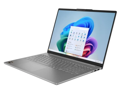 Ноутбук/ Lenovo IdeaPad Slim 5 16AKP10 16"(2880x1800 OLED)/AMD Ryzen AI 7  350(2Ghz)/16384Mb/512PCISSDGb/noDVD/Int:AMD Radeon 860M/Cam/BT/WiFi/80WHr/war 1y/1.76kg/luna grey/noOS + 100W, RU kbd фото 2