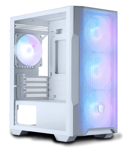 Корпус ПК без блока питания/ Case MSI MAG FORGE M100R, Mini-Tower, TG, 4x120mm ARGB, 2xUSB 2.0, 1xUSB 3.0, mATX, mITX White фото 3