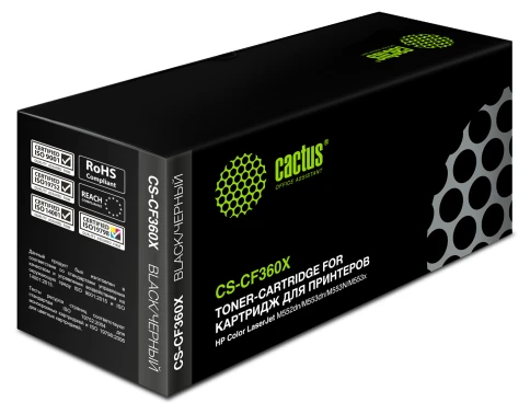 -/ Картридж лазерный Cactus CS-CF360X CF360X черный (12500стр.) для HP CLJ M552dn/M553dn/M553N/M553x фото 3