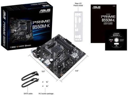 Материнская плата ASUS PRIME B550M-K Soc-AM4 AMD B550 4xDDR4 mATX AC`97 8ch(7.1) GbLAN RAID+VGA+DVI+HDMI [PRIME B550M-K] фото 5