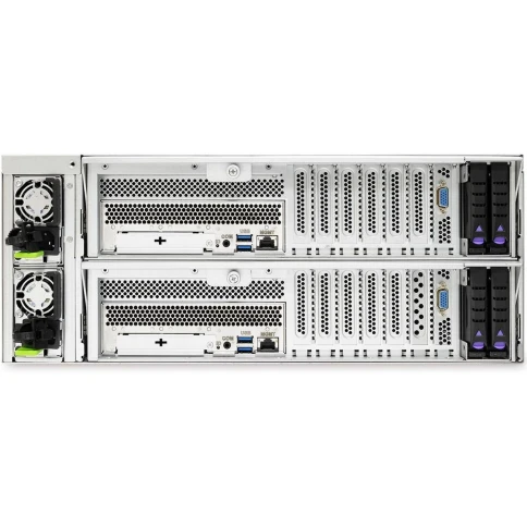 Серверная платформа/ HA401-TU, 4U 24-bay high availability storage server, 24x 12G SATA/SAS hot-swap 3.5/2.5" bay, 2x canister, 1600W 1+1 Platinum redundant power supply, 8x 6038 fan, 36" slide rail, w/o bezel фото 3