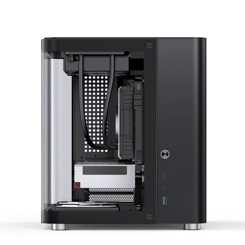 Корпус без блока питания/ Case JONSBO TK-1 Black 2.0, Mini-Tower, no fan, 1xUSB-A 3.2 + 1xUSB-C 3.2, mATX, mITX Black фото 10