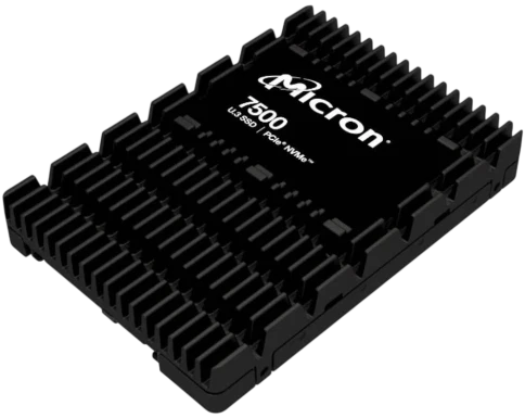 Твердотельный накопитель/ Micron SSD 7500 PRO, 1920GB, U.3(2.5" 15mm), NVMe, PCIe 4.0 x4, 3D TLC, R/W 6800/2700MB/s, IOPs 1 100 000/145 000, TBW 3504, DWPD 1 (12 мес.) фото 1