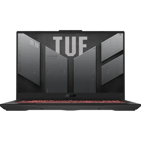 Ноутбук/ ASUS TUF A17 FA707NUG-HX182 17.3"(1920x1080 (матовый, 144Hz) IPS)/AMD Ryzen 7 7445HS(3.55Ghz)/16384Mb/512PCISSDGb/noDVD/Ext:nVidia GeForce RTX4050(6144Mb)/Cam/BT/WiFi/56WHr/war 1y/2.6kg/Mecha Gray/DOS фото 1