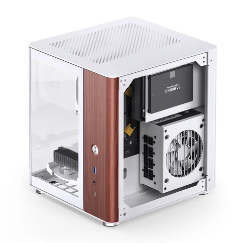 Корпус без блока питания/ Case JONSBO TK-0 White, Desktop SFF, TG, no fan, 1xUSB-A 3.2 + 1xUSB-C 3.2, SFX PSU Support, mITX White фото 12