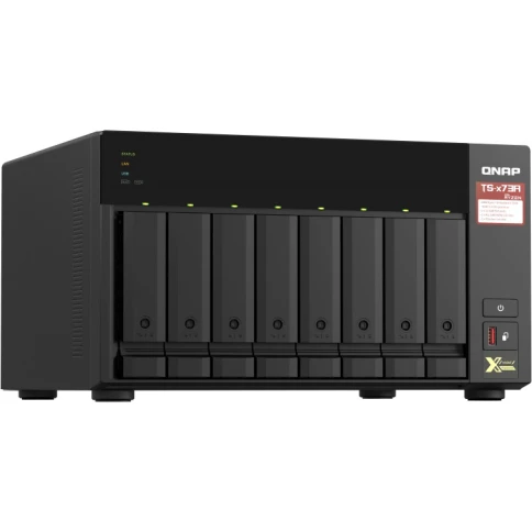 Сетевое хранилище без дисков/ SMB QNAP TS-873A-8G NAS, 8 trays 3,5"/2,5", 2x2,5 GbE BASE-T, 2 x M.2 NVMe 2280 slots, quad-core AMD Ryzen V1500B 2,2 GHz, 8 GB SO-DIMM DDR4 (1 x 8 GB) up to 64GB (2x32 GB) фото 2