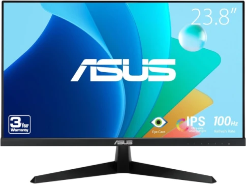 Монитор LCD 23.8" VY249HF/ ASUS VY249HF 23.8" Full HD (1920 x 1080) IPS Monitor, 16:9, 100Hz, 1ms MPRT, 250cd/m2, HDMI, 3.5mm jack, SmoothMotion, Flicker Free, Vesa 100x100, T фото 1