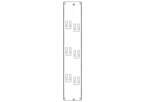 Horizontal Cable Organizer Uniprom Series, 2U, Steel Rings, 2 Rows фото 14