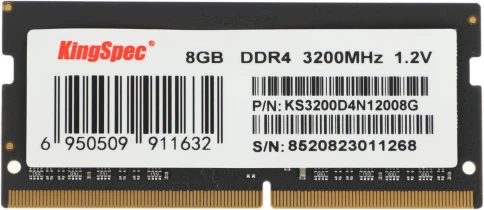 Оперативная память DDR4 8GB 3200MHz Kingspec KS3200D4N12008G RTL PC4-25600 SO-DIMM 260-pin 1.2В single rank Ret [KS3200D4N12008G] фото 1