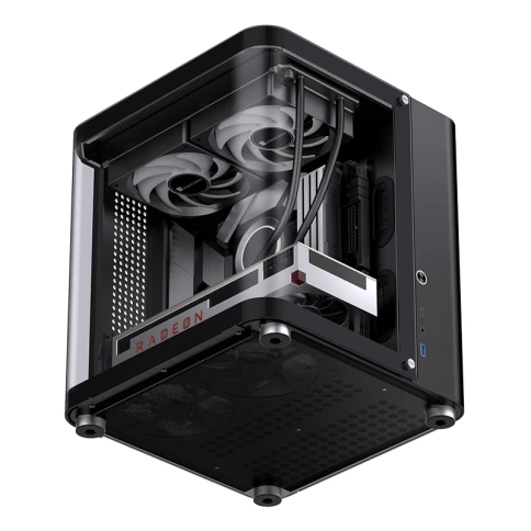 Корпус без блока питания/ Case JONSBO TK-1 Black 2.0, Mini-Tower, no fan, 1xUSB-A 3.2 + 1xUSB-C 3.2, mATX, mITX Black фото 11