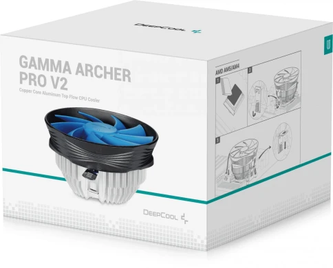 Кулер Deepcool Gamma Archer Pro V2 Soc-AM5/AM4/1200/1700/1851 4-pin 18-21dB Al+Cu 110W 315gr Ret (G-U-ARCHER-ARNNNN-G-2) [G-U-ARCHER-ARNNNN-G-2] фото 6