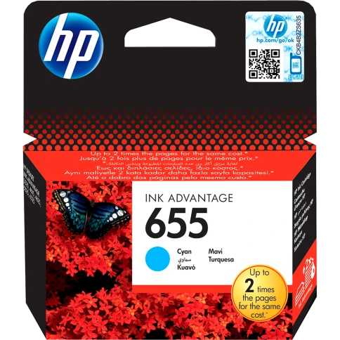Картридж/ HP 655 Cyan Ink Cartridge фото 1