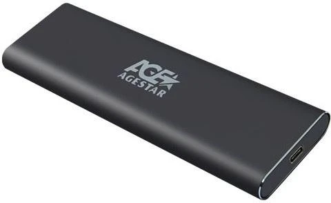 Внешний корпус SSD AgeStar 3UBNF5C SATA III USB 3.0 USB 3.0 Type-С алюминий черный M2 2280 B-key фото 1