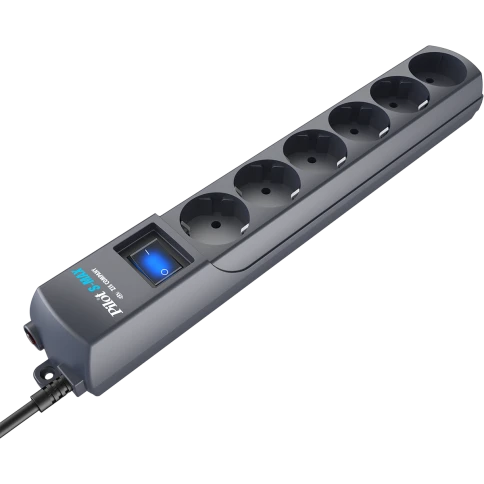 Сетевой фильтр Pilot S Max (5 евро + 1GP), 16А/3.5кВа, автомат, 1.8 м, графит/ Surge protector Pilot S Max (5 euros + 1GP), 16A/3.5kVA, automatic, 1.8 m, graphite фото 3